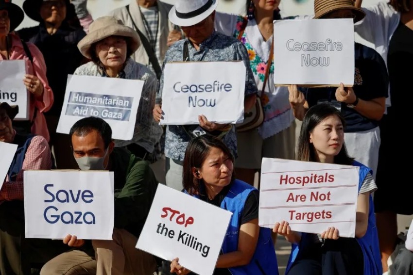 Ini Seperti Hiroshima, Penyair Jepang Mohok Makan Sebagai Bentuk Solidaritas untuk Gaza