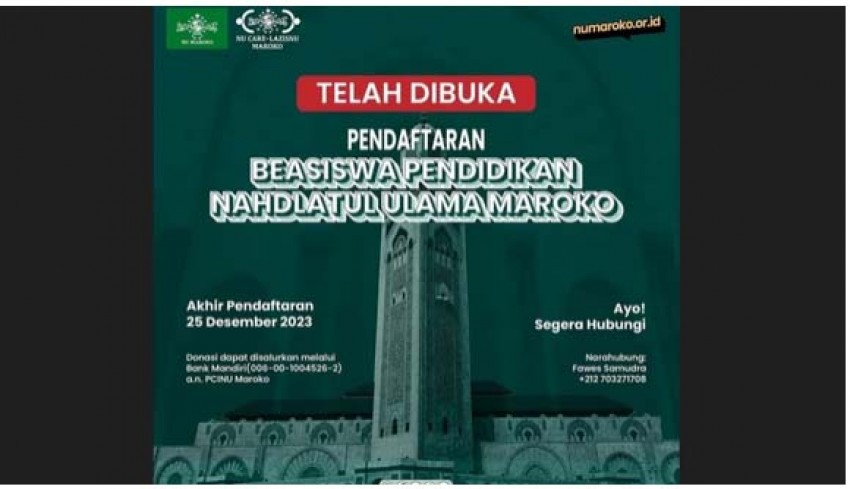 Dibuka Peluang Beasiswa PCINU Maroko, Simak Syarat dan Cara Daftar