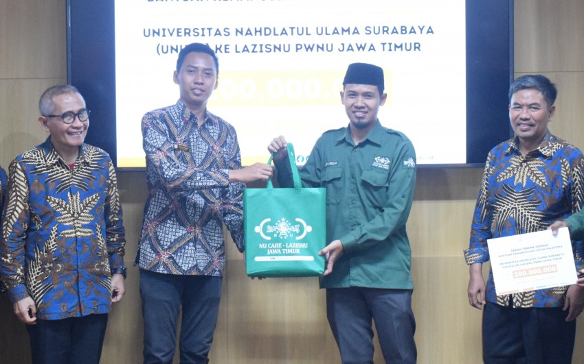 Melalui Lazisnu Jawa Timur, Unusa Salurkan Bantuan Kemanusiaan Palestina Rp200 Juta