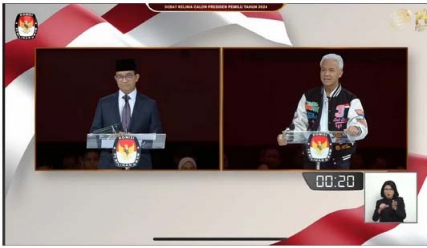 Ganjar dan Anies Singgung Tata Kelola Bansos saat Debat Kelima Capres