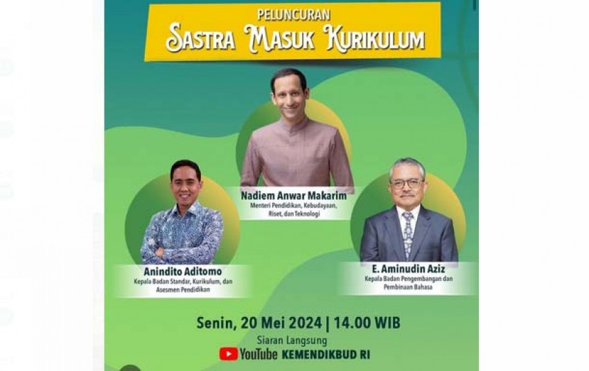 Kemdikbudristek Luncurkan Sastra Masuk Kurikulum