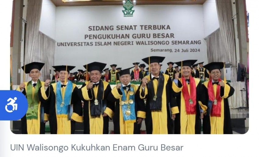 UIN Walisongo Semarang Punya 6 Guru Besar Baru