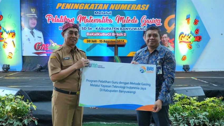 Dukung Peningkatan Mutu Pendidikan di Daerah, BRI Ajak Guru se-Kabupaten Banyuwangi Ikuti Pelatihan Numerisasai Metode Gasing