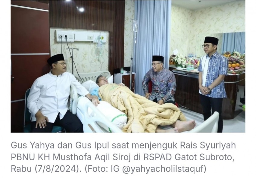 Gus Yahya Ajak Seluruh Nahdhiyin Langitkan Doa Untuk Kesembuhan KH Musthofa