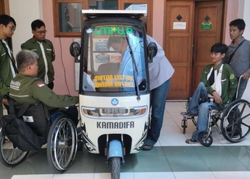 Kampus Universitas Muhammadiyah Purworejo Rakit Motor Listrik untuk Mahasiswa Difabel