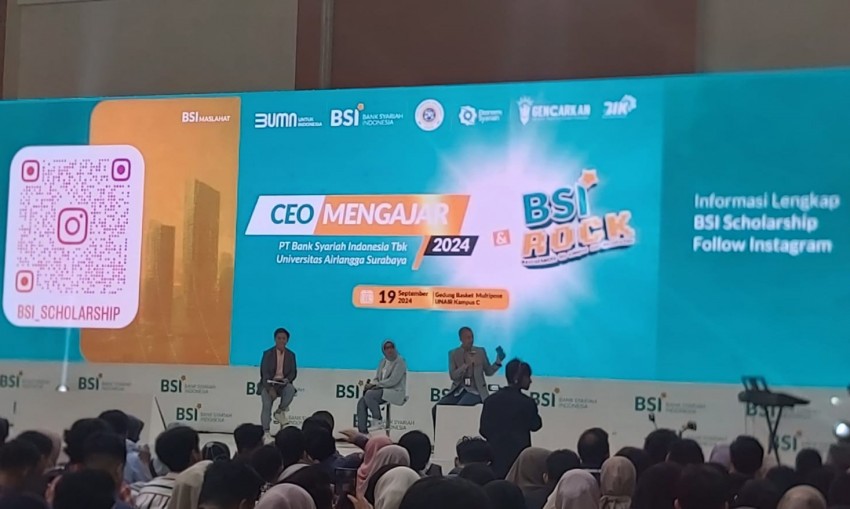 Cetak Talenta Syariah Tangguh, BSI Gelar Literasi dan Beasiswa di Unair