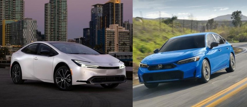 Toyota Prius 2024 Ditantang Honda Civic Hybrid 2025, Siapa Menang?
