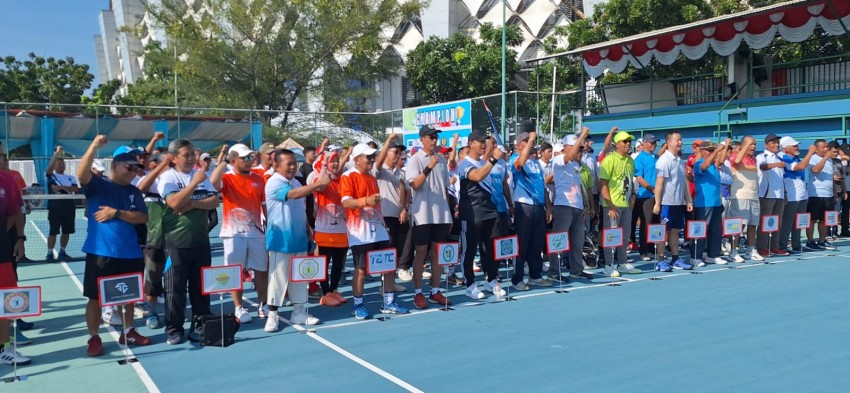 Turnamen Tenis Antar Club Pelti Bekasi Dimulai, Ketum Pemprov Jabar Kagum dan Sebut Pelti Bekasi Terbaik se Indonesia