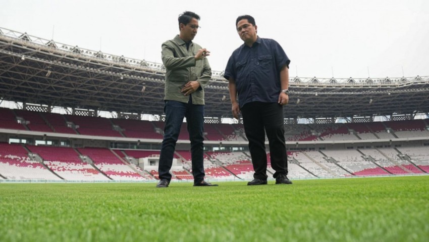Jelang Lawan Jepang dan Arab Saudi, Erick Thohir: Kondisi Rumput SUGBK Terbaik yang Pernah Dirasakan