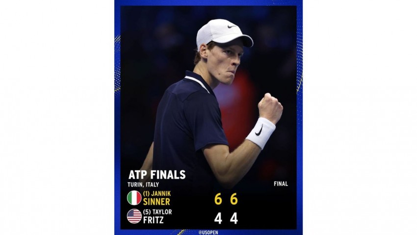 Singkirkan Taylor Fritz, Jannik Sinner Juarai ATP Nitto, Kantongi Hadiah 35,8 Miliar