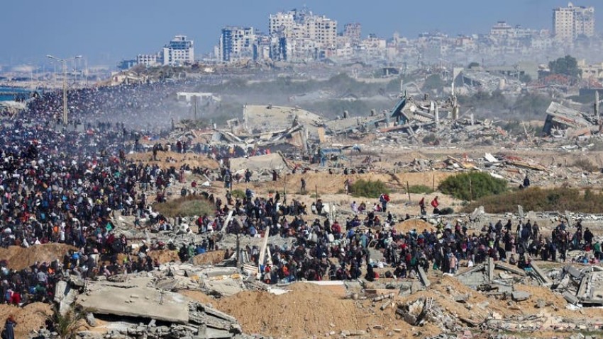 Ratusan Ribu Warga Palestina Kembali ke Gaza, Melihat Kota dalam Puing-puing Kehancuran