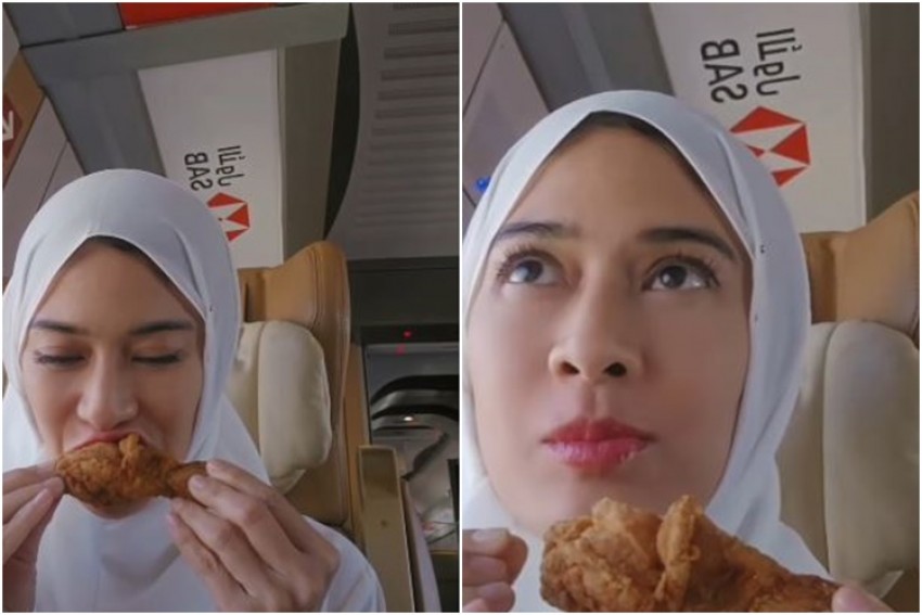 Video Dian Sastro Berhijab Putih Makan Ayam Krispi Bikin Netizen Gagal Fokus