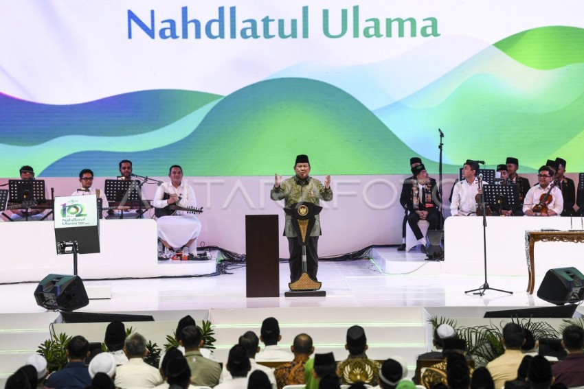 Hadiri Harlah Ke-102 NU, Prabowo: Saya Merasa Nyaman dan Damai di Sini