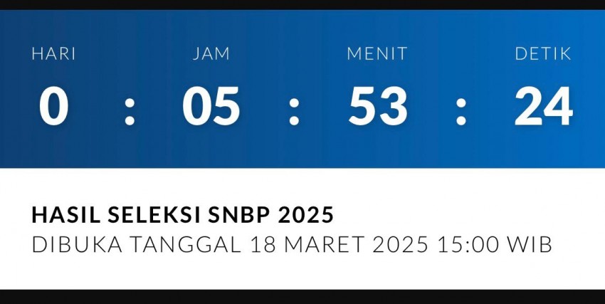 Siap-siap! Pengumuman SNBP 2025 Hari Ini Pukul 15.00 WIB