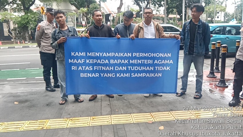 Koordinator Aksi Fitnah Menteri Agama RI Minta Maaf, Akui Aksinya Tidak Benar dan Tidak Mendasar