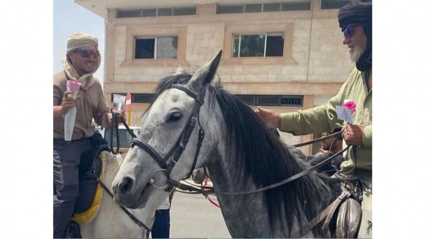 3 Warga Spanyol dan 1 Maroko Naik Haji Berjalan Darat Dengan Menunggang Kuda Tiba di Arab Saudi