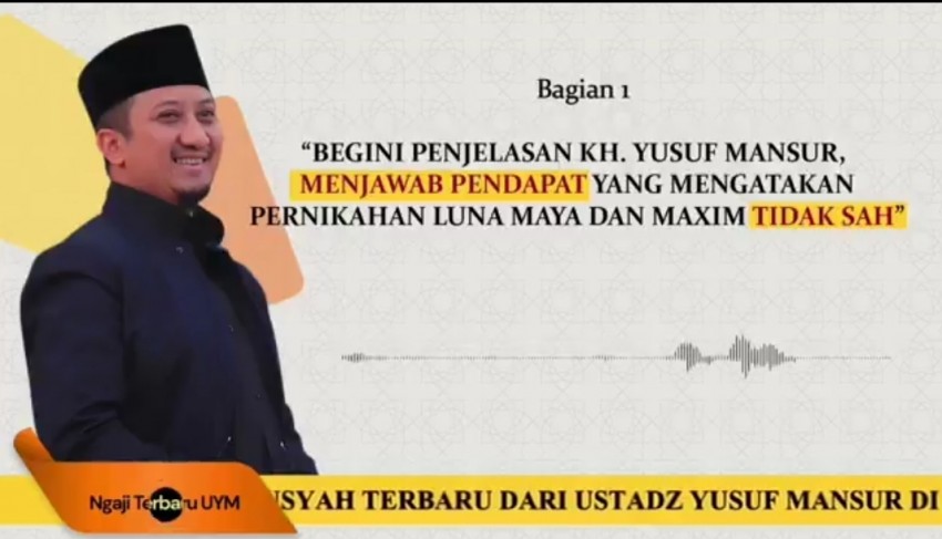 Soal Ijab Kabul Luna Maya-Maxime Bouttier, Yusur Mansur: Insya Allah Pernikahan Sah!