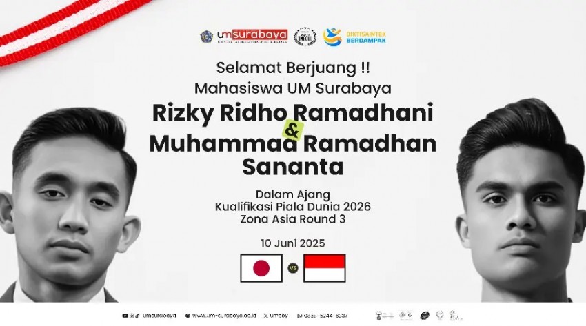 Rizky Ridho dan Ramadhan Sananta Bela Timnas Indonesia Lawan Jepang, UM Surabaya Gelar Nobar