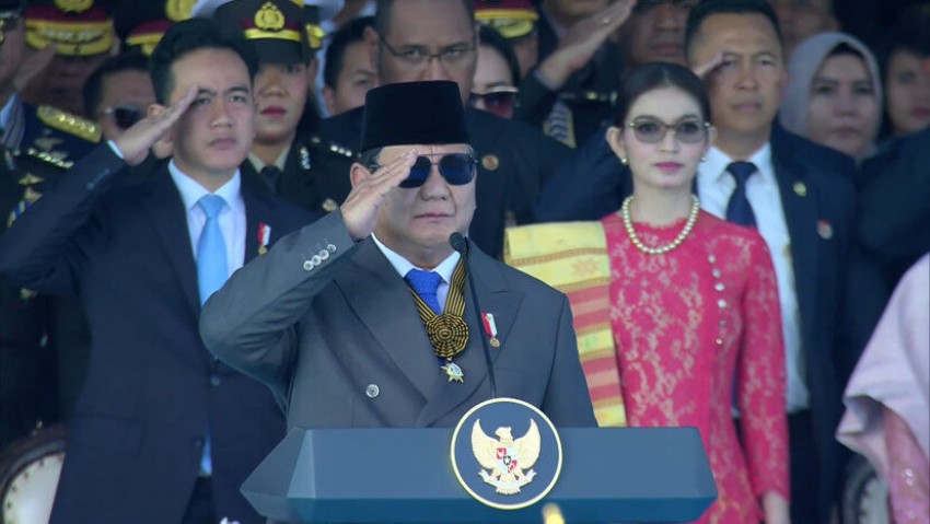 Peringatan HUT Bhayangkara di Monas, Prabowo Sampaikan Pesan Tegas ke Polri