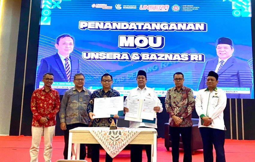 BAZNAS dan UNSERA Teken MoU, Kolaborasi Tingkatkan Literasi Zakat di Kampus