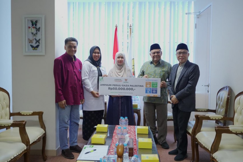 BAZNAS Terima Infak Rp50 Juta dari AMPHURI untuk Bantu Rakyat Palestina