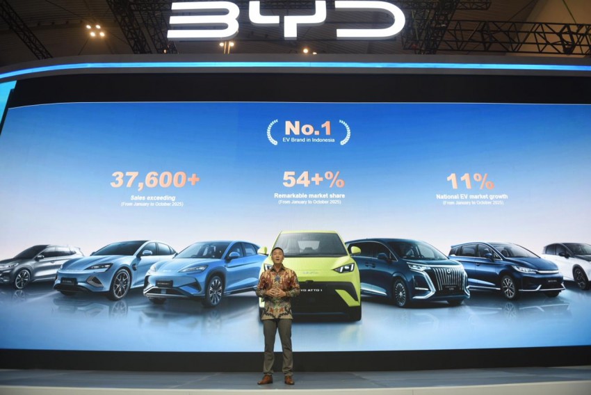 BYD Kuasai 54% Pasar Kendaraan Listrik Indonesia Hingga Oktober 2025