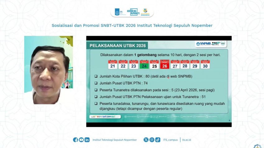 ITS Dorong Semangat Siswa lewat Sosialiasi SNBT-UTBK 2026
