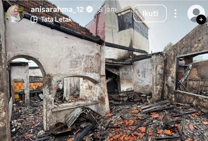 Kebakaran Rumah Anisa Rahma Diduga Gegara Lilin Pengusir Lalat
