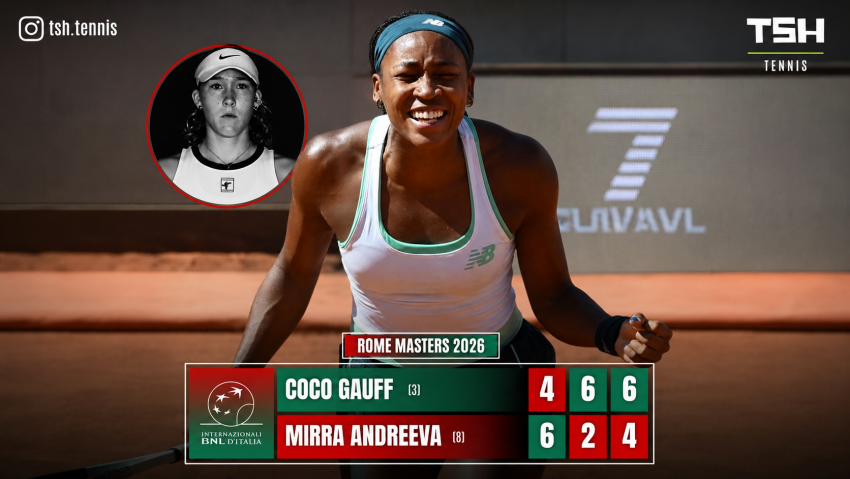 Coco Gauff Memenangkan Duel Sengit dan Melelahkan Melawan Mirra Andreeva di Italia Open 4-6, 6-2, 6-4