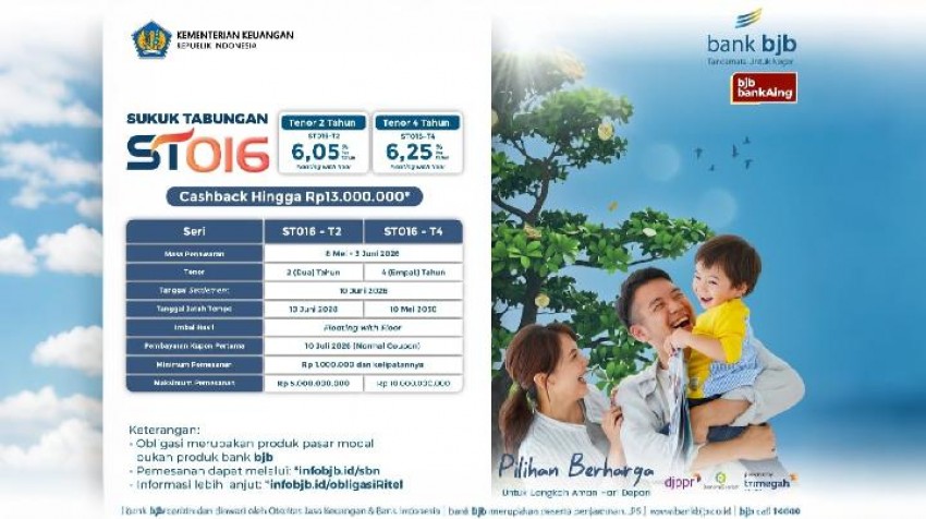 Bank BJB Dorong Investor Pemula Masuk Instrumen Syariah Lewat ST016