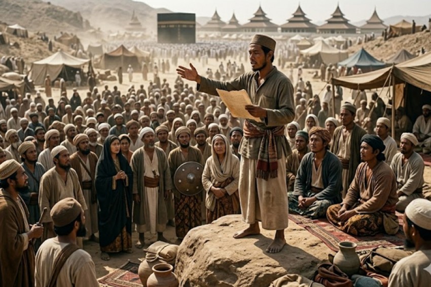 Kisah Piagam Mina Tahun 9 Hijriah: Dekrit Larangan Tawaf Telanjang Kaum Pagan di Kabah