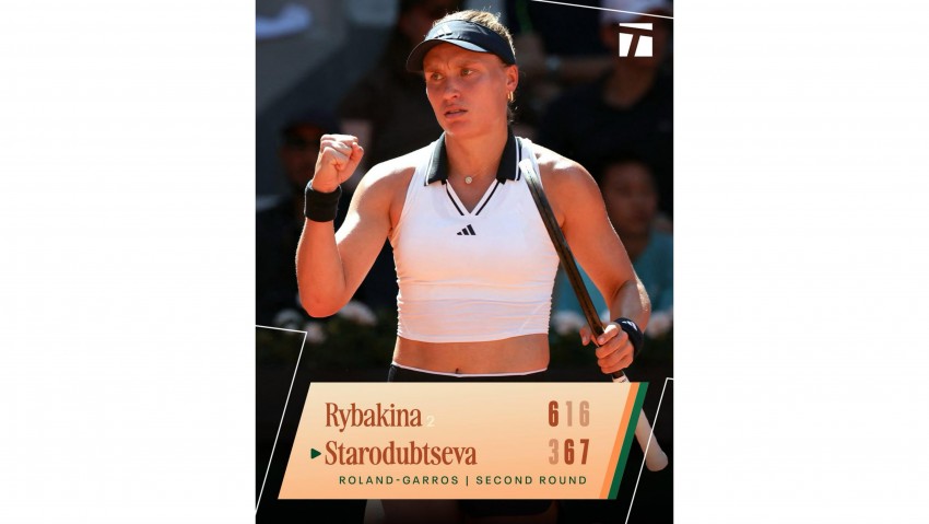 Starodubtseva Kembali Buat Kejutan, Taklukkan Si Cantik Rybakina di Roland Garros