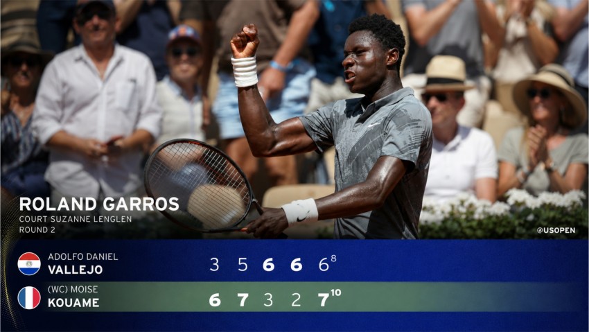 Moise Kouame, 17 tahun Menyamai Rekor Nadal Setelah Menang Duel 5 Jam di Roland Garros