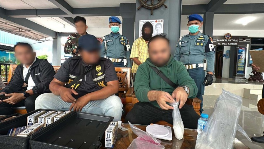 Selamatkan Generasi Bangsa, TNI AL Gagalkan Penyelundupan Narkotika di Perairan Karimun