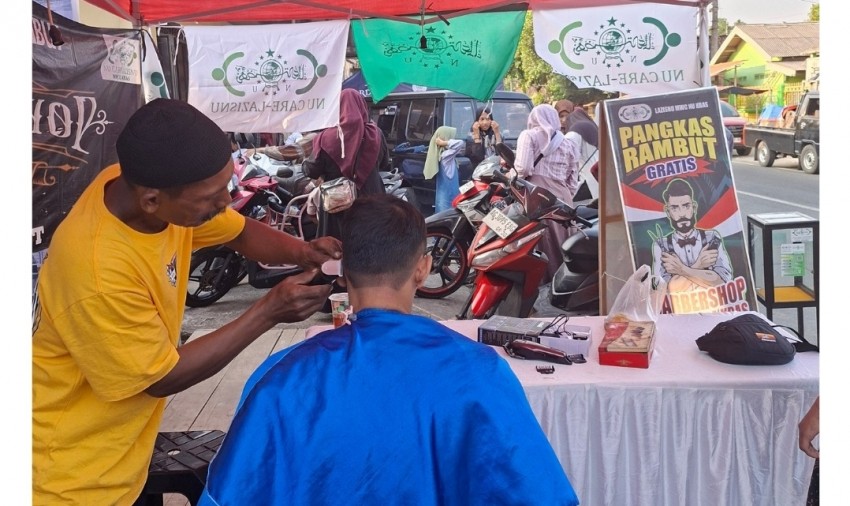 Cukur, Pijat, hingga Jajan Gratis, Booth LAZISNU Curi Perhatian di Munas NU 2026