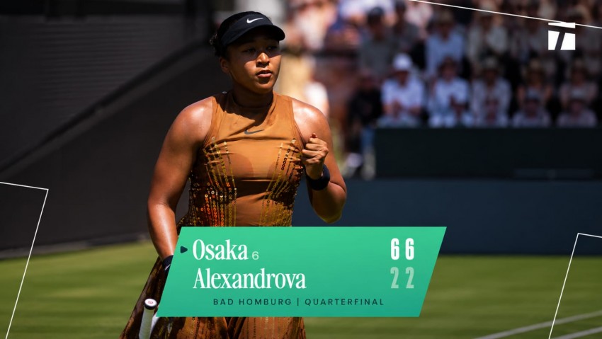 Bad Homburg Open: Naomi Osaka Mendominasi untuk Capai Semifinal Lapangan Rumput Pertama Sejak 2018