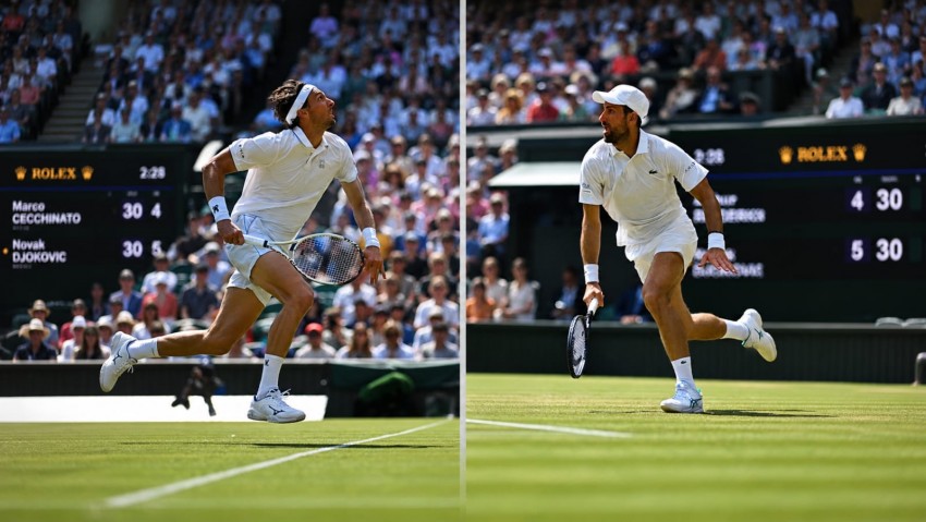 Djokovic Samai Rekor Federer di Wimbledon Setelah Sukses Duel Menegangkan Lawan Arthur Rinderknech Hingga Terjatuh Jatuh