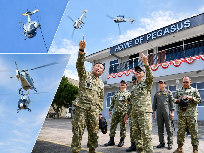 Matangkan Reaktivasi Dynamic Pegasus, Wakasau Tinjau Pelaksanaan Proficient Dynamic Aerobatic EC120B Colibri