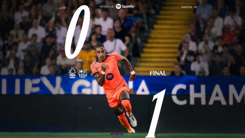 Pramusim: Barcelona 1-0 Nottingham Forest & Barcelona 0-1 Udinese, Raphinha Bikin Gol