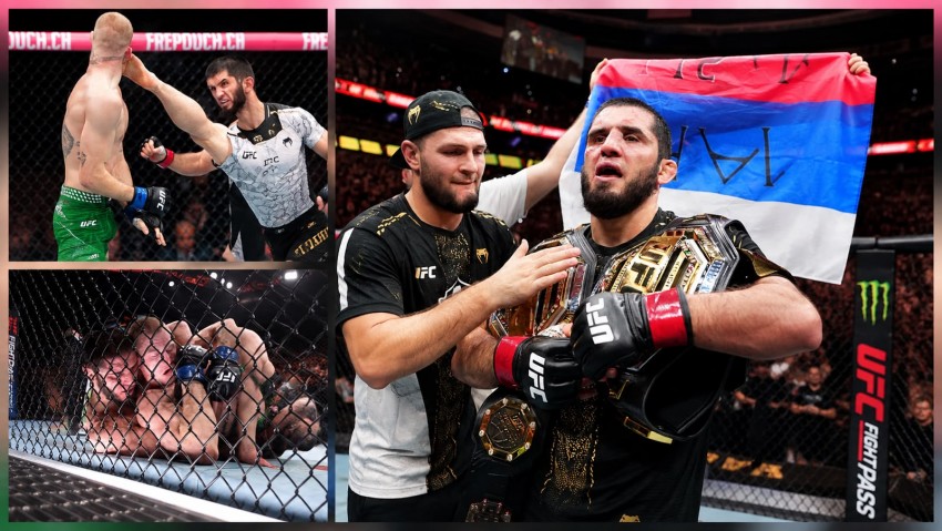 Islam Makhachev Jatuhkan Ian Machado Garry Sebelum Kemenangan Bersejarah di UFC 330