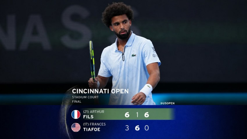 Arthur Fils Kalahkan Tiafoe di Cincinnati Open untuk Meraih Gelar Masters 1000 dan Bawa Hadiah 18,7 Miliar