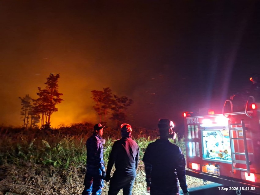 Satgas Karhutla Lanud Iskandar Tangani Kebakaran Hutan dan Lahan di Kotawaringin Barat