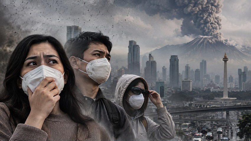 Abu Vulkanik Terdeteksi di Jakarta, Dinkes DKI Imbau Warga Lindungi Pernapasan dan Mata