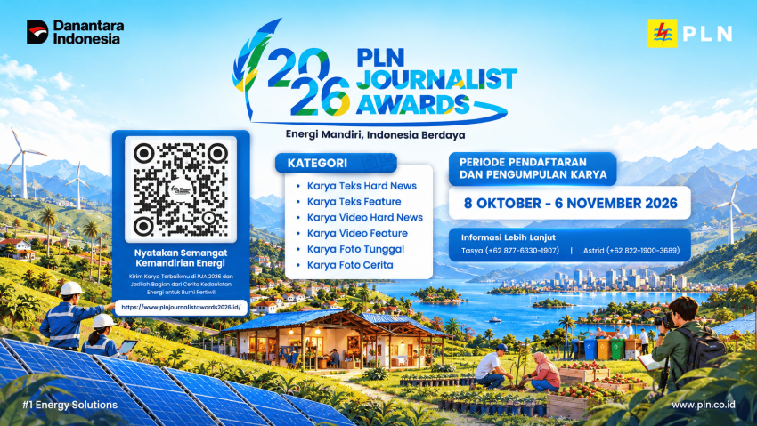PLN Journalist Awards 2026 Kembali Digelar, Usung Tema Energi Mandiri, Indonesia Berdaya
