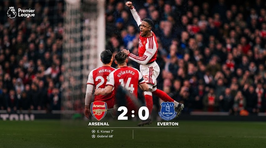 Arsenal Sikat Everton 2-0 Datang di Saat Yang Tepat: Manchester City Juga Tumbang dari Aston Villa