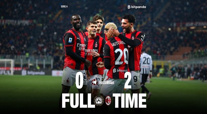 Serie A: AC Milan Bungkam Udinese 2-0, Pulisic dan Gol Pertama Hutchinson di Udine Yang Keren