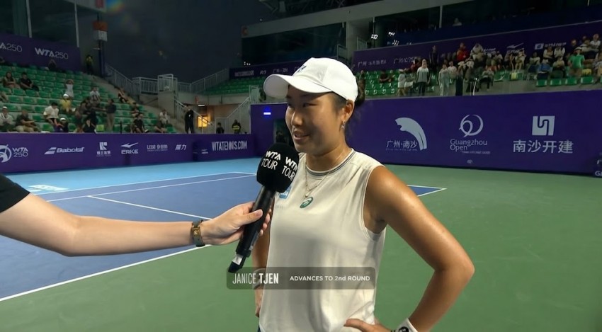 Janice Tjen Menang Lagi di Partai Single di Guangzhou Open dan Lolos ke Babak 16 Besar