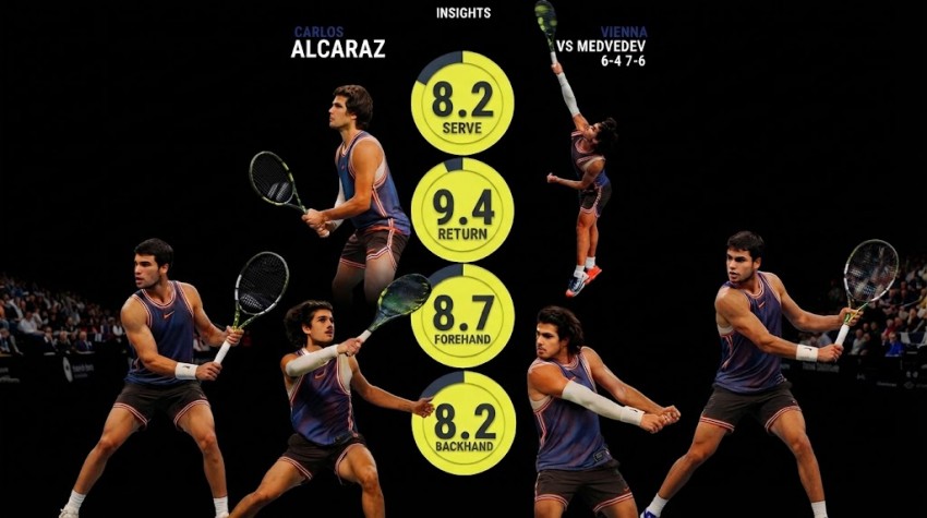 Alcaraz Terlalu Perkasa Bagi Medvedev Saat Duel di Wina Open,  Capai Final Kelima pada 2026