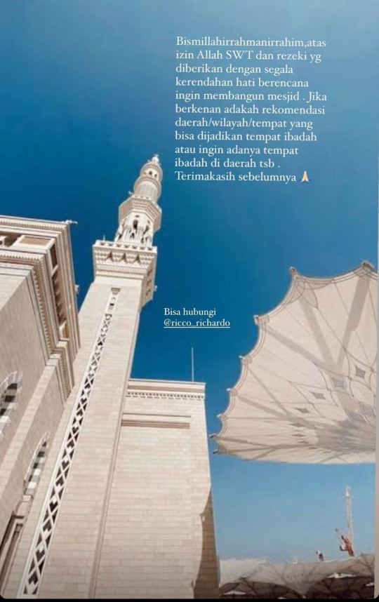 Bersyukur atas Rezeki, Amanda Manopo Ingin Bangun Masjid