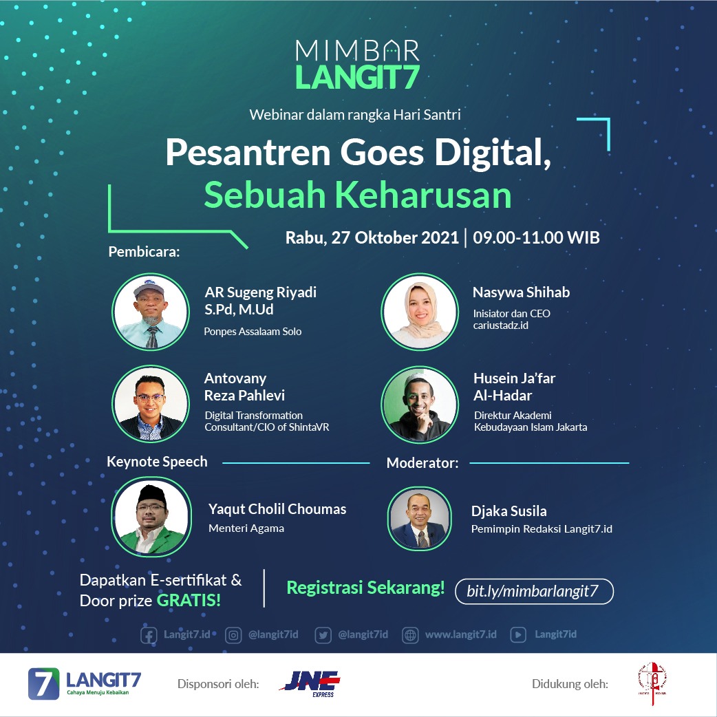 Webinar LANGIT7.ID: Pesantren Goes Digital, Sebuah Keharusan
